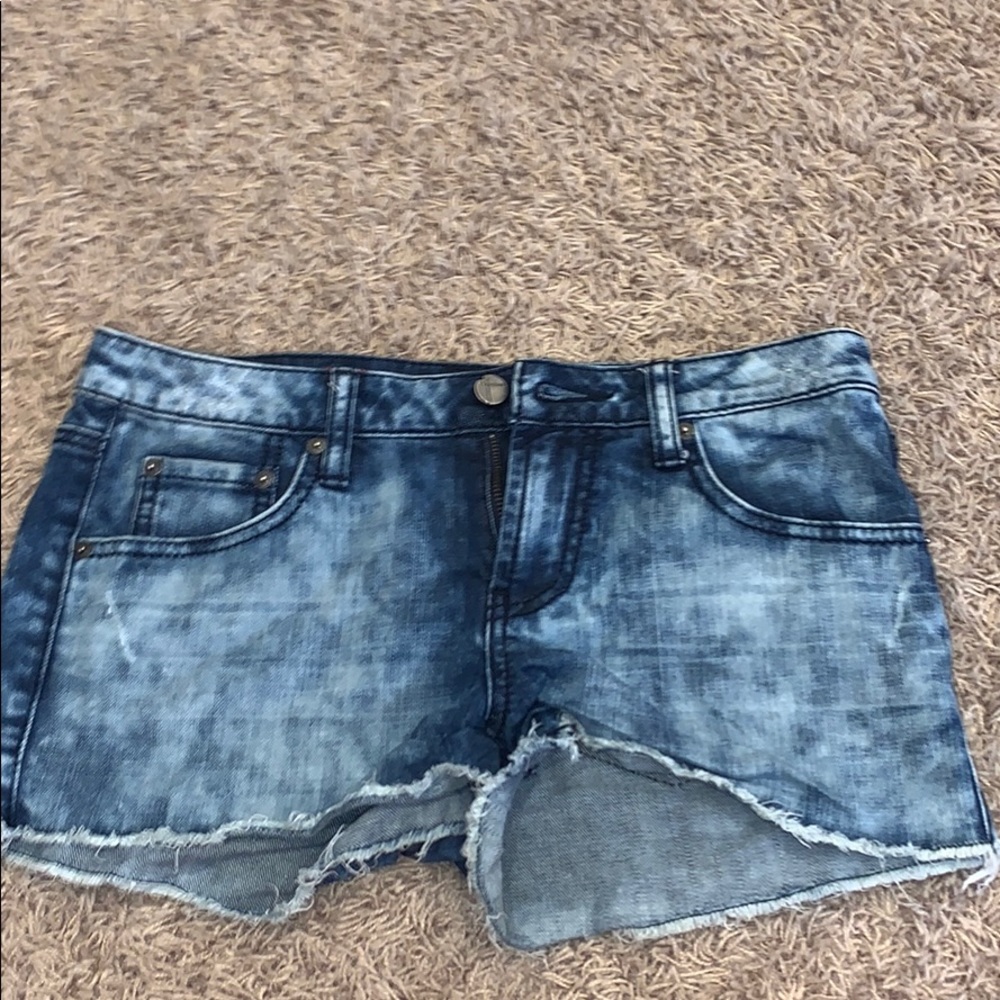 Blue and white tie dye jean shorts!!!